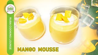 Mango Mousse Recipe by Ruba Cooking Lounge | Only 3 Ingredient Mango Mousse Recipe | Mango Recipes Resimi