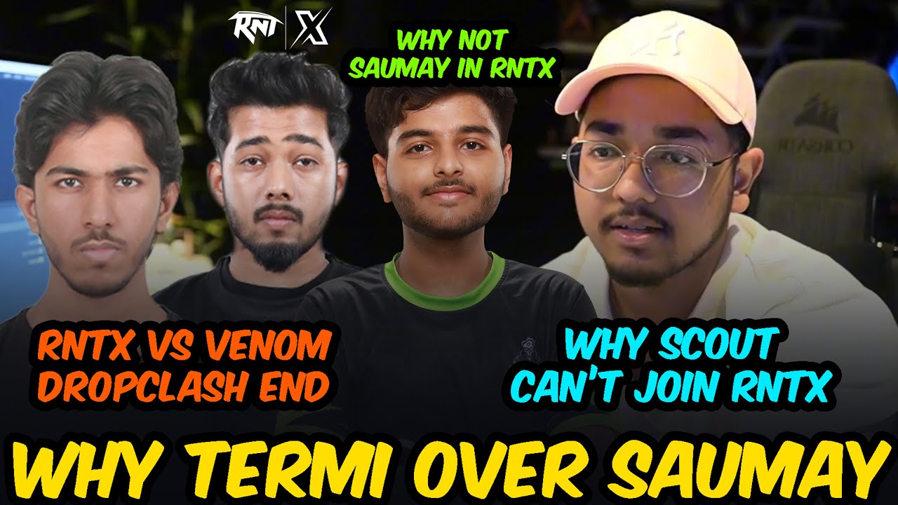 Sarang on Why Termi Over Saumay ✅ Scout Joining TX Lineup? 😱 RNTX vs Venom Dropclash | Team Xspark