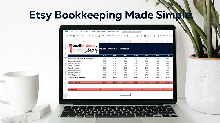 Effortless Bookkeeping Spreadsheet for Etsy Sellers