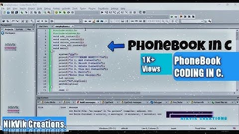 EASY AND SIMPLE PHONE BOOK APPLICATION USING C PROGRAMMING LANGUAGE || nikvikcreations.com