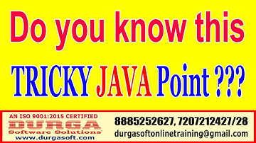 Java tutorials | Do you know this TRICKY JAVA Point ??? by Durga sir