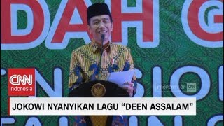 Momen Ketika Presiden Jokowi Nyanyikan 'Deen Assalam'