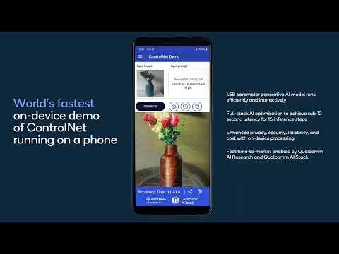 ControlNet: Running a 1.5B parameter generative AI model completely on device