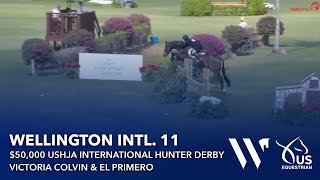 Victoria Colvin &amp; El Primero | $50,000 USHJA Int&#39;l Hunter Derby Champion | WEF 11