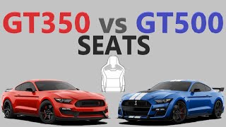 GT350 vs GT500 Seats