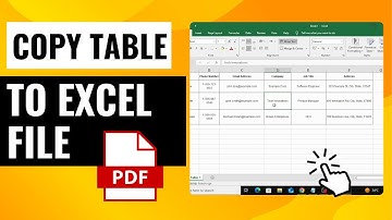 How To Copy Table From PDF To Excel File | Quick & Easy Method