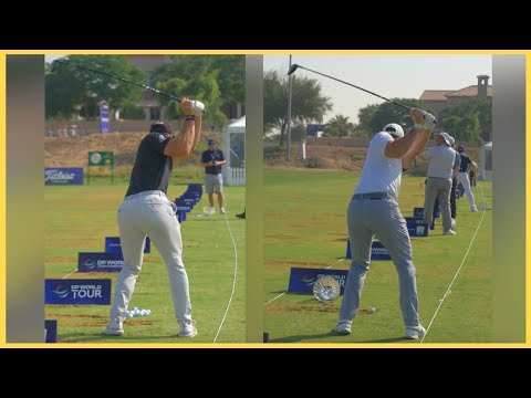 Rear view comparison of Rory McIlroy amp Viktor Hovland