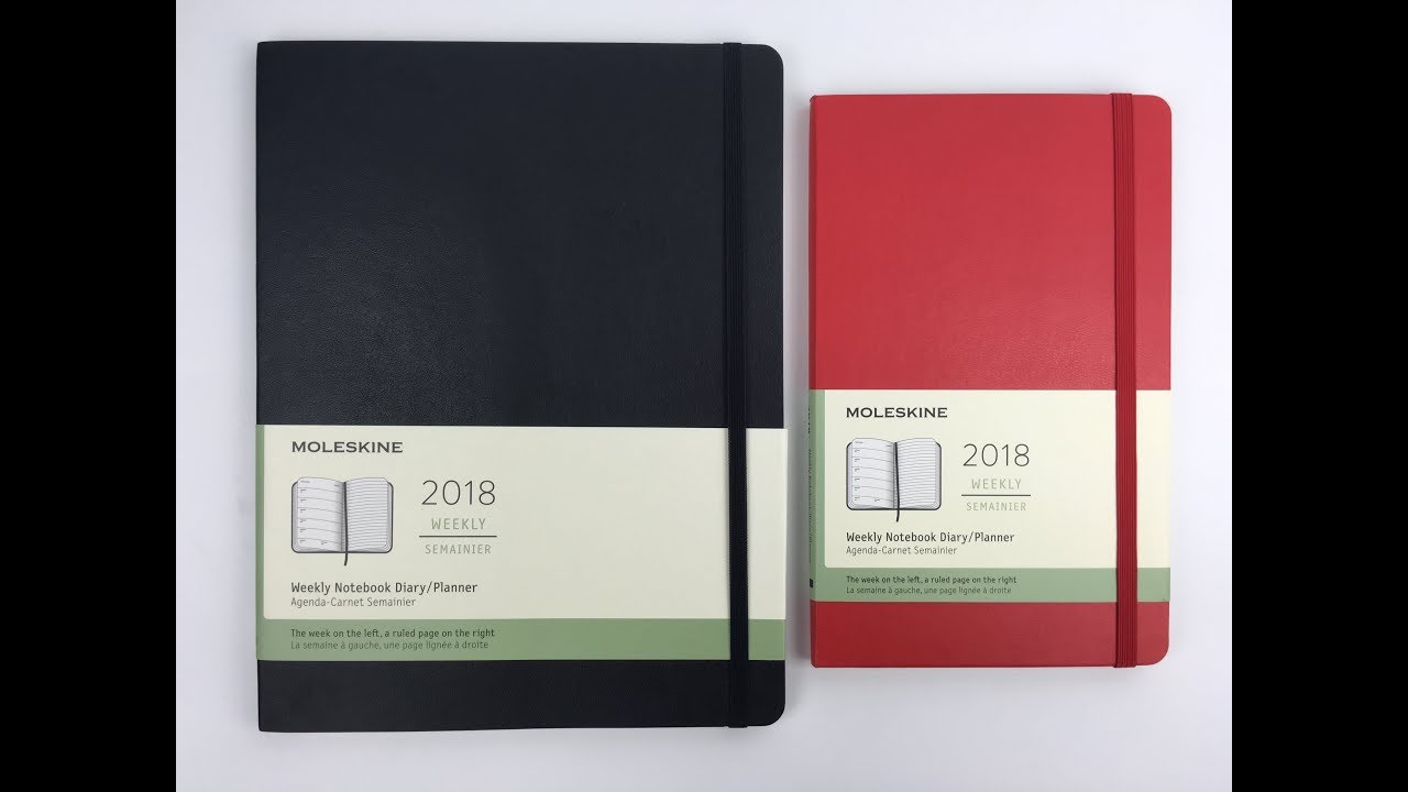 Extra Large 7.5 x 9.75 Hard Cover Scarlet Red 12M Moleskine 2020 Weekly Planner 