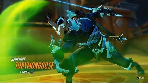 Genji game highlights on 5 V 5 Conpetetive play Open Queue Overwatch 2 Season 9