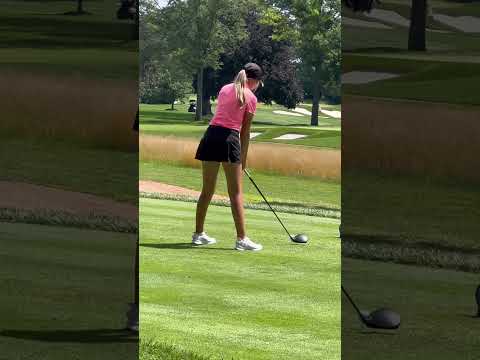 Thoughts on this swing? 😋 #funny #shorts #reels #golf #girl #asmr