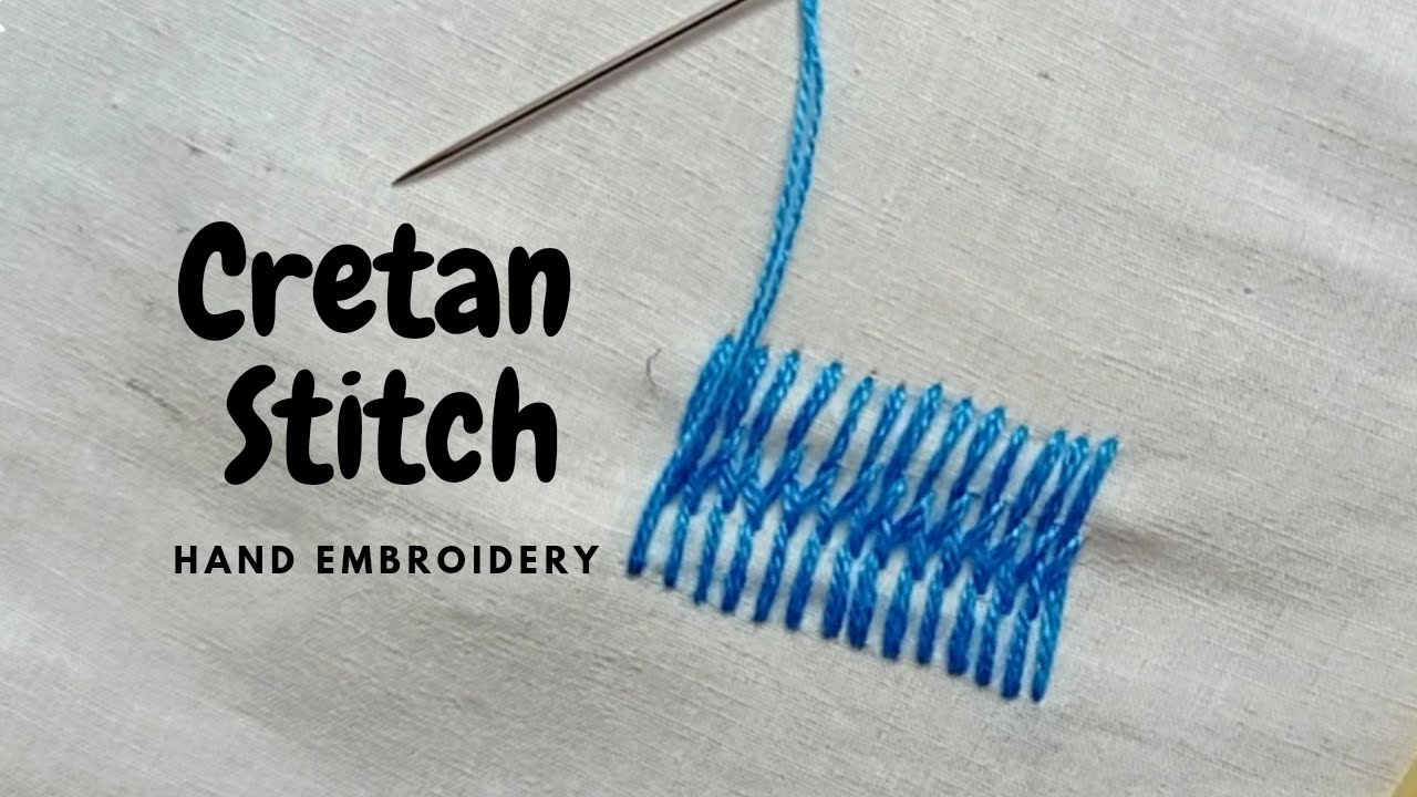 Cretan Stitch Hand Embroidery Tutorial For Beginners @artumbrella - YouTube