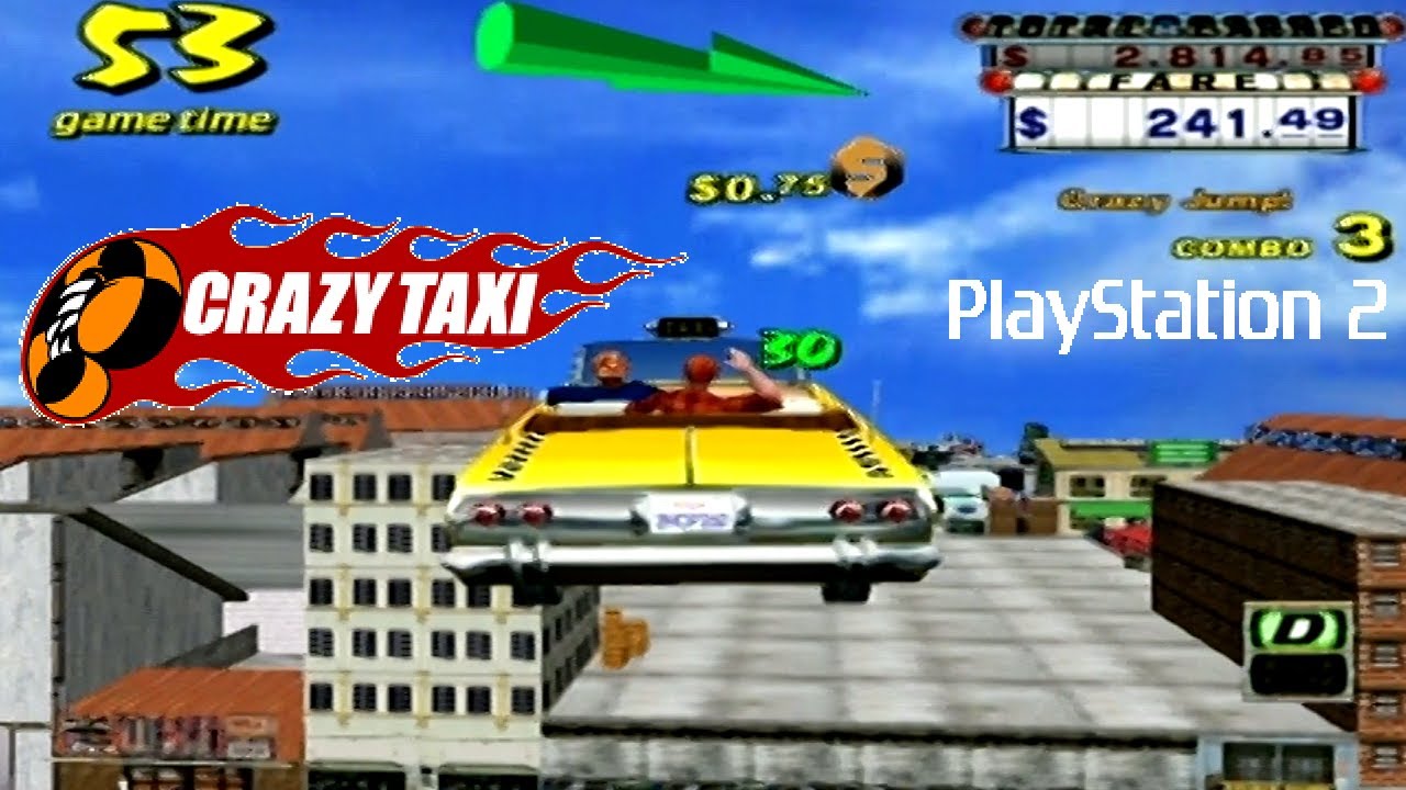 Crazy Taxi (PS2 Gameplay) 