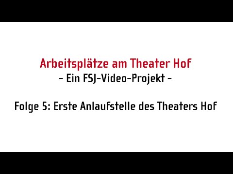 Arbeitsfelder Folge 5: Erste Anlaufstelle des Theaters Hof - Theater Hof 2020/21 -