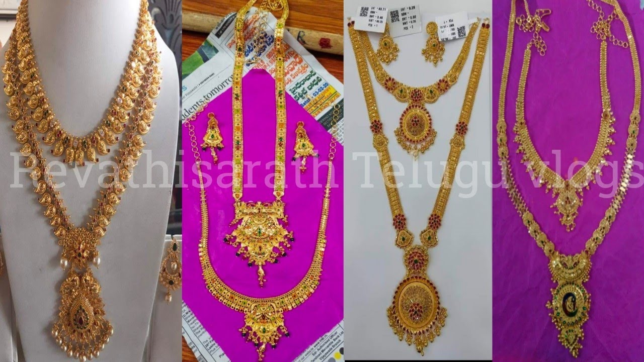 gold haram and necklace sets designs 