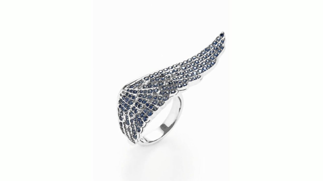 Garrard White Gold and White Diamond Wing Ring - Jewelry @ TheStore.com ...