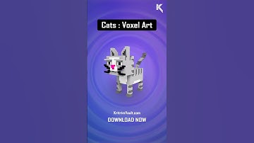 Cat voxel art , voxel cat 3d model pack #voxelart #minecraft #magicavoxel #kritrim #3dmodel #3dcat