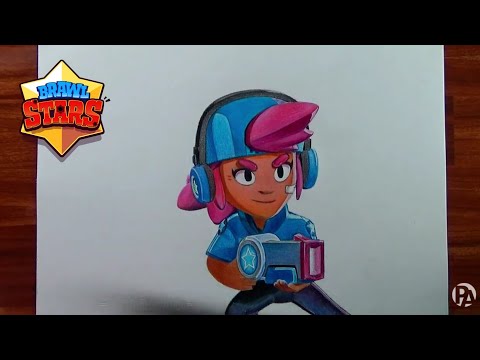 Dibujando A Shelly De Brawl Stars Speed Drawing Patrickart - brawl stars como dibujar a edgar