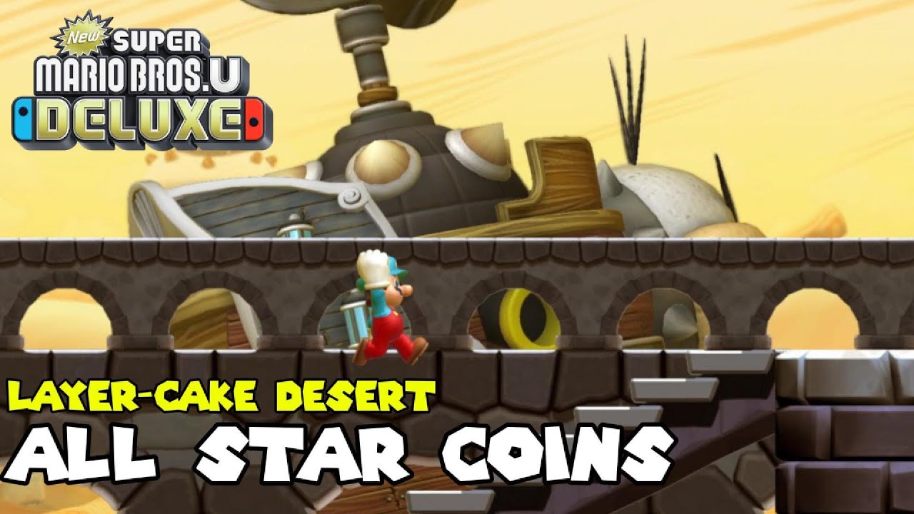 New Super Mario Bros. U DELUXE - 100% Walkthrough Part 2: Layer-Cake Desert