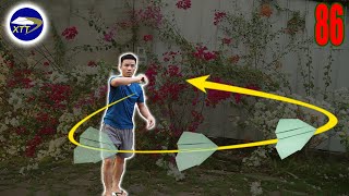 BOOMERANG PAPER PLANE TUTORIAL How to make a Paper Airplane that COMES BACK ReverseR
