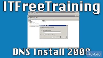 DNS install on Windows Server 2008 R2