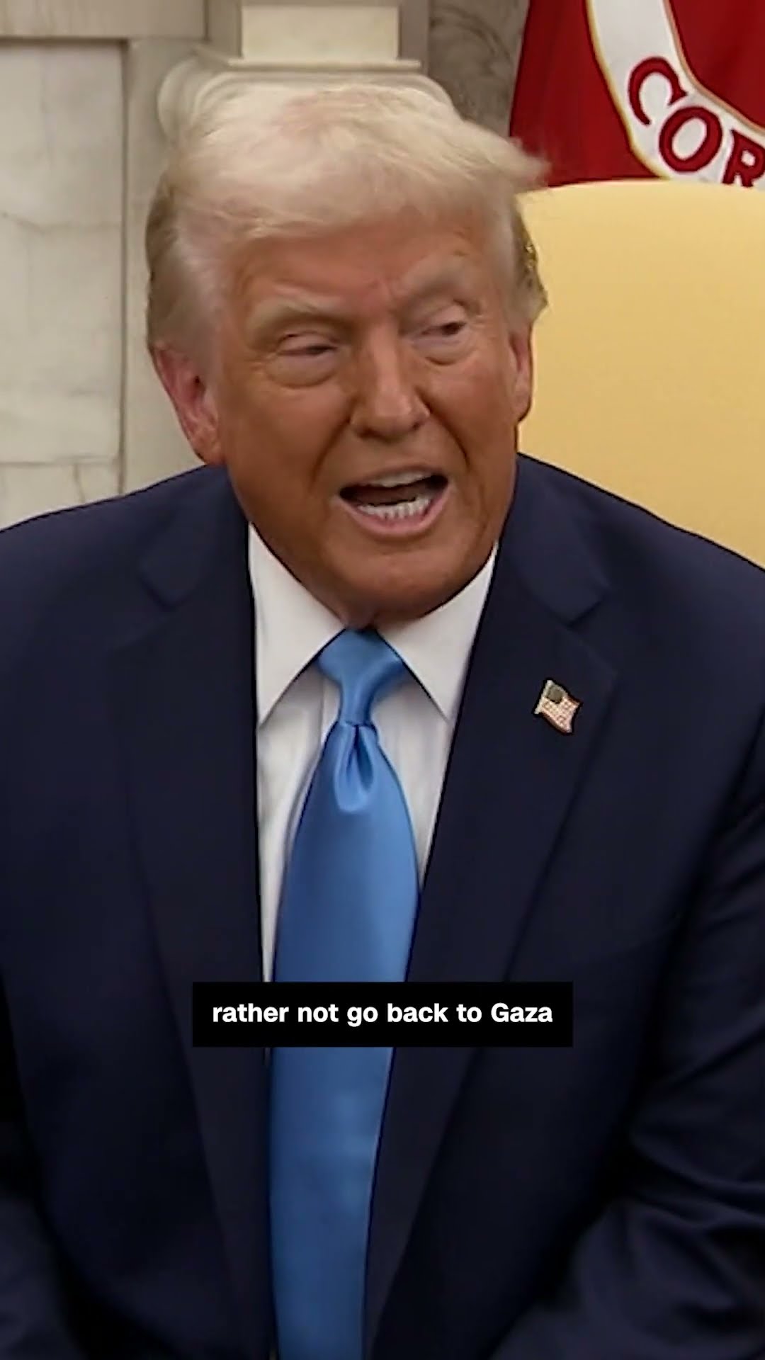 Trump: Palestinians shouldn’t go back to Gaza