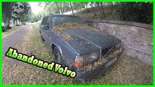 Exploring Creepy Abandoned Sweeden Car Volvo 740 from the 1980s. Abandoned Rusty Vehicles Found