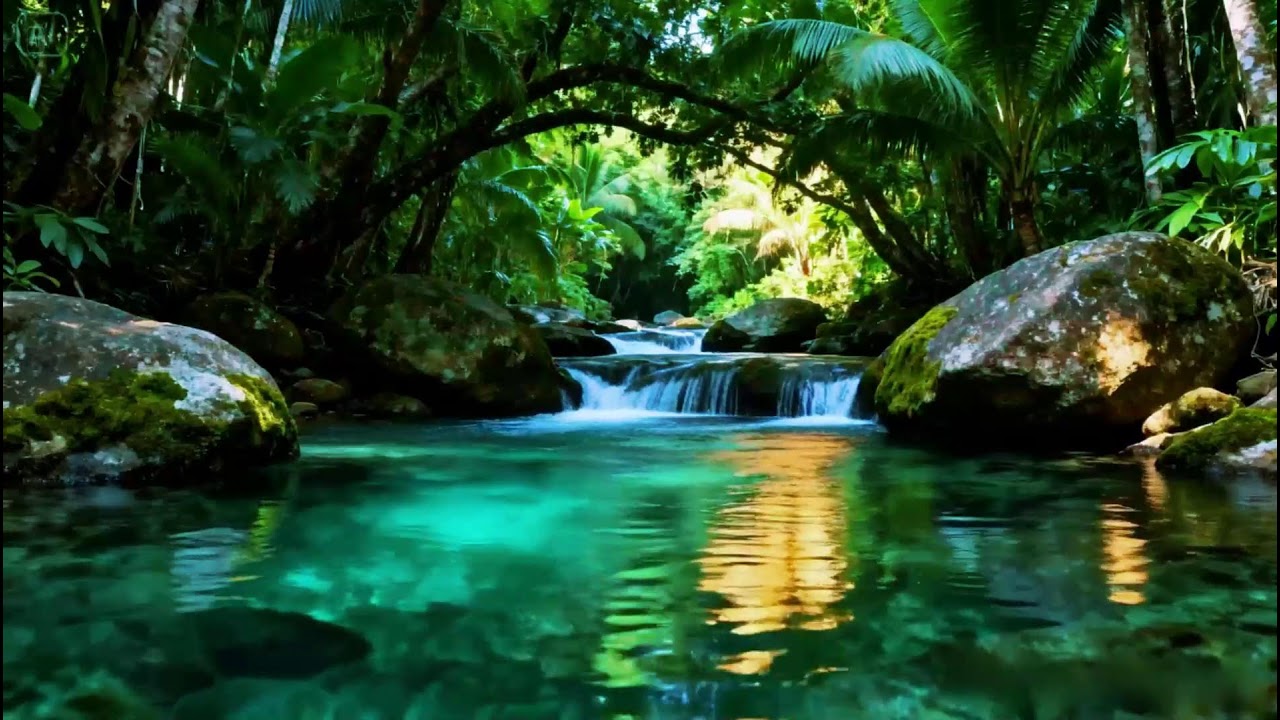 Beautiful Stream Sounds and Birdsong, Forest Sounds, ASMR