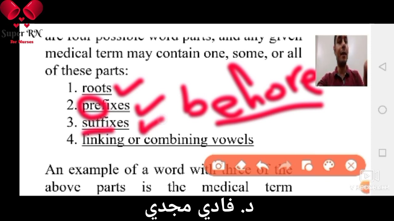 Medical Terminology part 1 Dr Fady Magdy// مصطلحات طبية الجزء الأول د. فادي مجدي