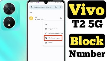 How to block any number in Vivo T2 5G || how to add any number in blacklist on Vivo T2 5G ||