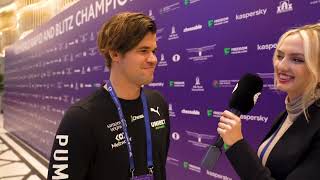 Magnus Carlsen: "I am a little bit tired, so it is not easy today."