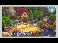 Minecraft Aesthetic World Tour | Country District | Horohoro_minecraft｜気球の飛ぶ赤い屋根の家｜マインクラフト
