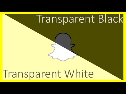 Snapchat Trick - Transparent BlackWhite Colour