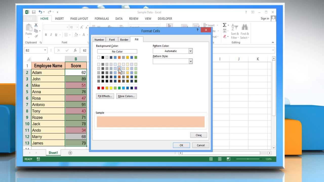 Excel Bar Chart Color Based On Cell Color