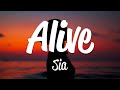 Video thumbnail of "Sia - Alive (Lyrics)"