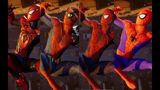 Peter Crafts the Advanced Suit Cutscene (All Silver Lining DLC Suits + Raimi Suit)