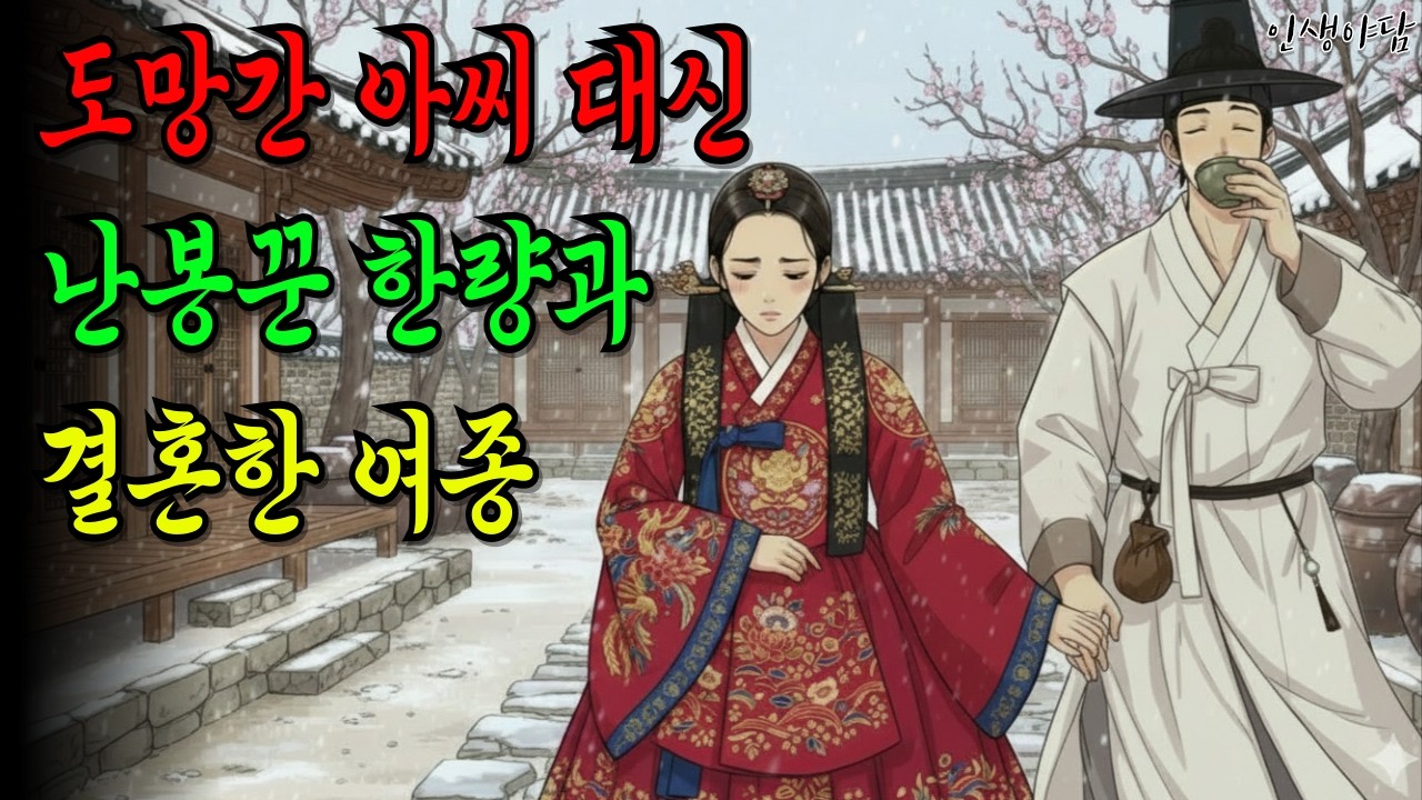 도망간 아씨 대신 소문한 한량에게 시집간 여종… 첫날밤 신랑의 정체가 드러났다ㅣ이야기ㅣ야담ㅣ설화ㅣ민담ㅣ옛날이야기ㅣ전설