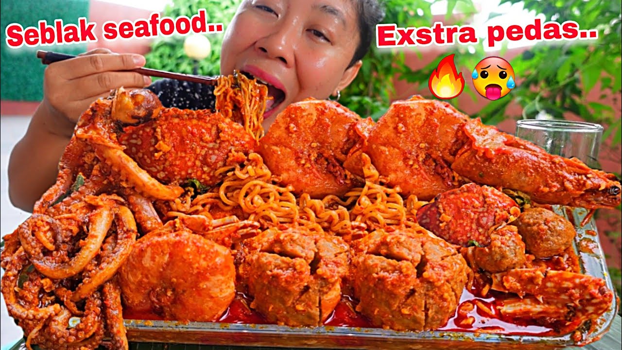 EXSTRA PEDAS 🔥SEBLAK SEAFOOD ,HUUHAA🥵🤤