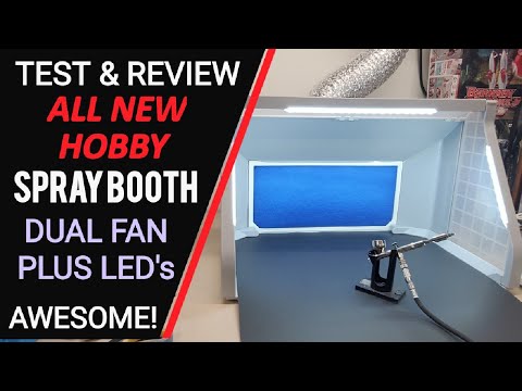 All New Spray Booth Test & Review - Dual Fans Plus LED Lights - Awesome - Plus Room