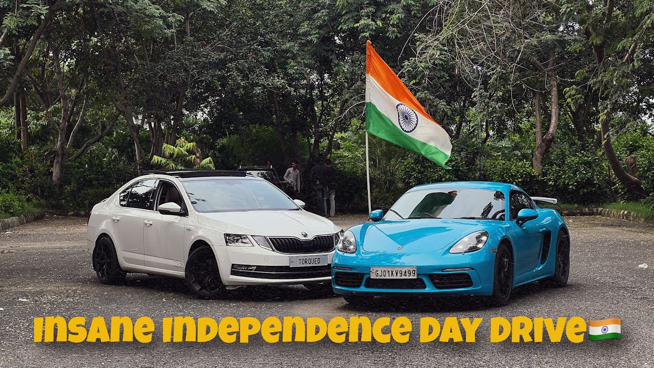 Porsche 718 vs Skoda Octavia Roll Race🔥 Independence Day Speed Battle!