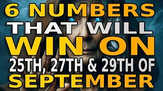 6 Lucky Numbers to FOCUS and GET RICH on  , 25TH ,  27TH and 29TH, SEPTEMBER 2025