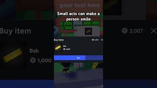 Showing love. #donation #love #shorts #community #roblox #songs
