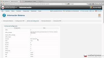 Ayuda Joomla 2.5 - Información del Sistema