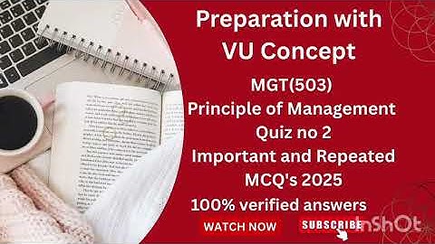 MGT503 Quiz no 2 2025 / Midterm Preparation  VU fall 2025.