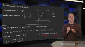 Scaling-rotation matrices and complex numbers