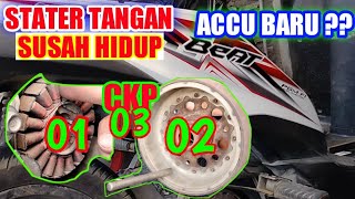 STATER TANGAN BEAT ESP & VARIO 125 SUSAH HIDUP, SEDANGKAN ACCU BARU ??