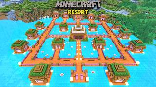 I Built a Relaxing RESORT in Minecraft 🩷🧡