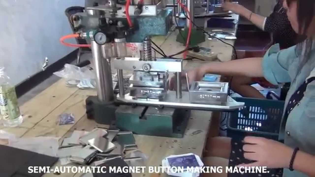 Magnet button producing 