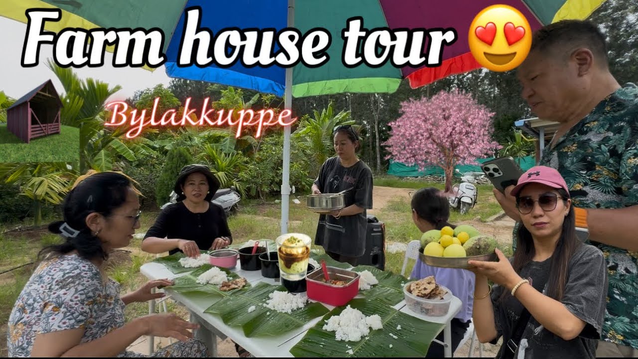 We ate Tibetan thali in farm house🏠 #tibetan bylakuppe💕#tibetan vlogger 