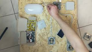 Ausschaltung Mit Steckdose, Stromlaufplan, Wirkschaltplan, Installationsplan Und Schaltung Am Brett