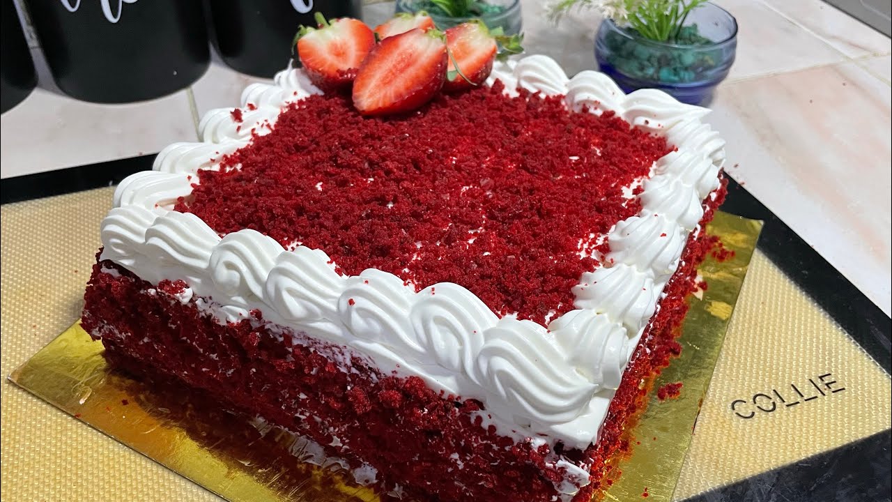 الكيكة المخملية أو ريد فيلفت خفيفة و هشة مذاق لا يقاوم (Red velvet)